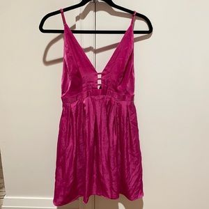 Fuschia Free People Mini Dress, never worn, tag on